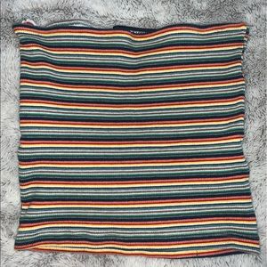 Brandy Melville: Rainbow striped tube top.
